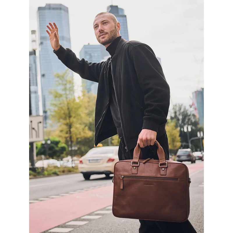 DRAKENSBERG Men Leather Laptop Bag