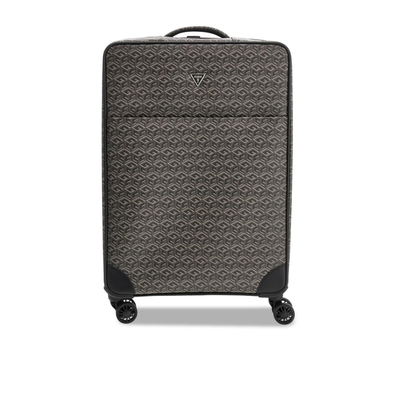 GUESS Men Printed Hard Sided Trolley Suitcase
