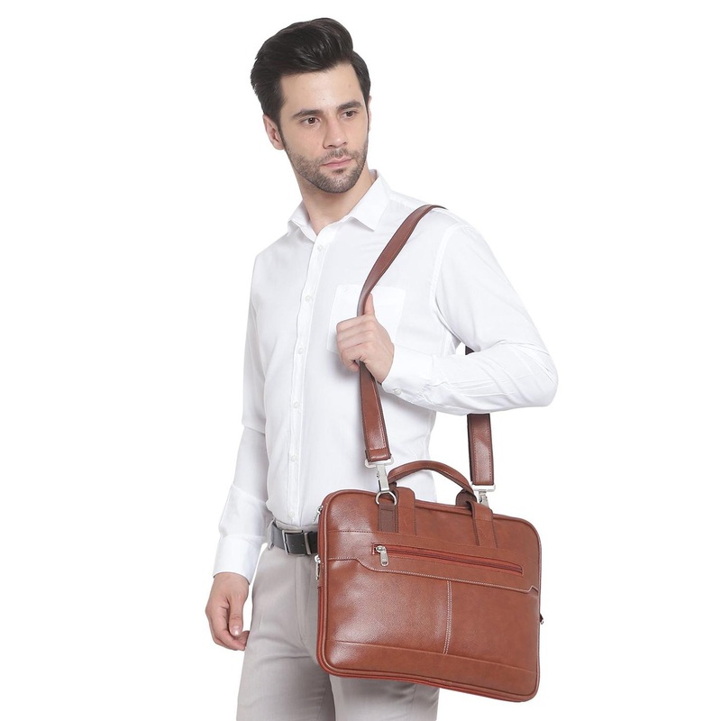 ICHIEF Men Textured Laptop Bag