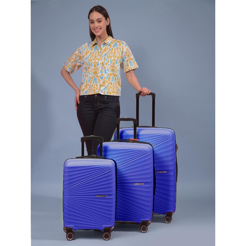 MOVE-MEANT Non-Padded Up to 50 Litres 360-Degree Rotation Hard Sided Trolley Bag