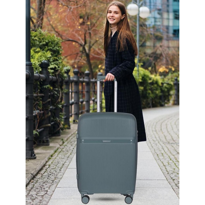 Polo Class Pack  Of 3  Textured Hard Sided Trolley Suitcase