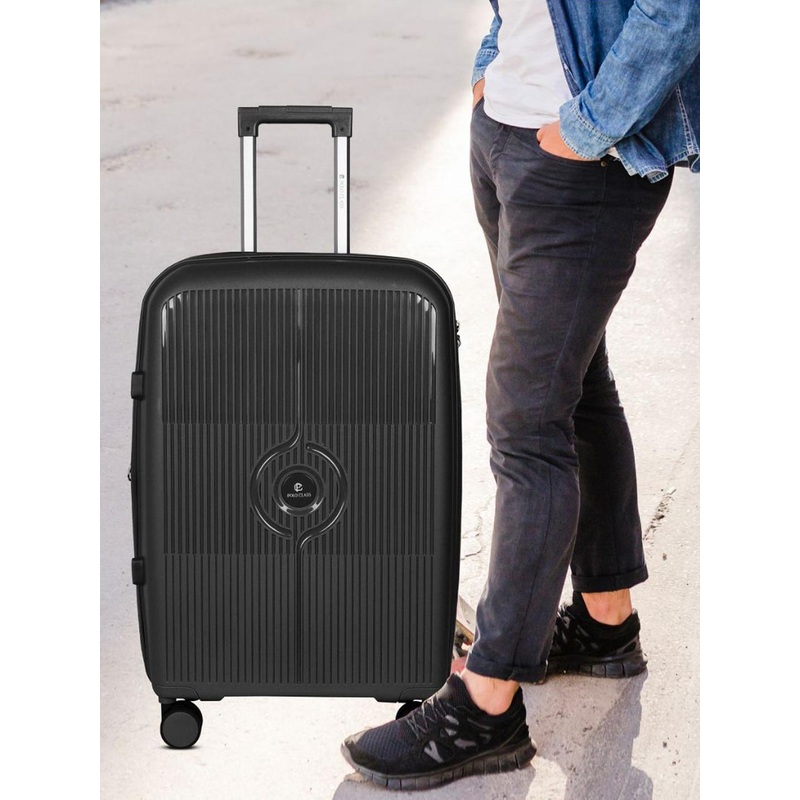 Polo Class Set Of 3 Textured Hard Sided Large Medium Cabin Trolley Bags