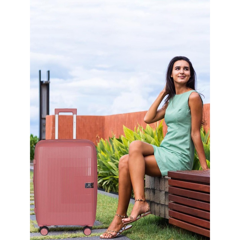 Polo Class Set Of 3 Textured Hard-Sided Trolley Bags With Vanity