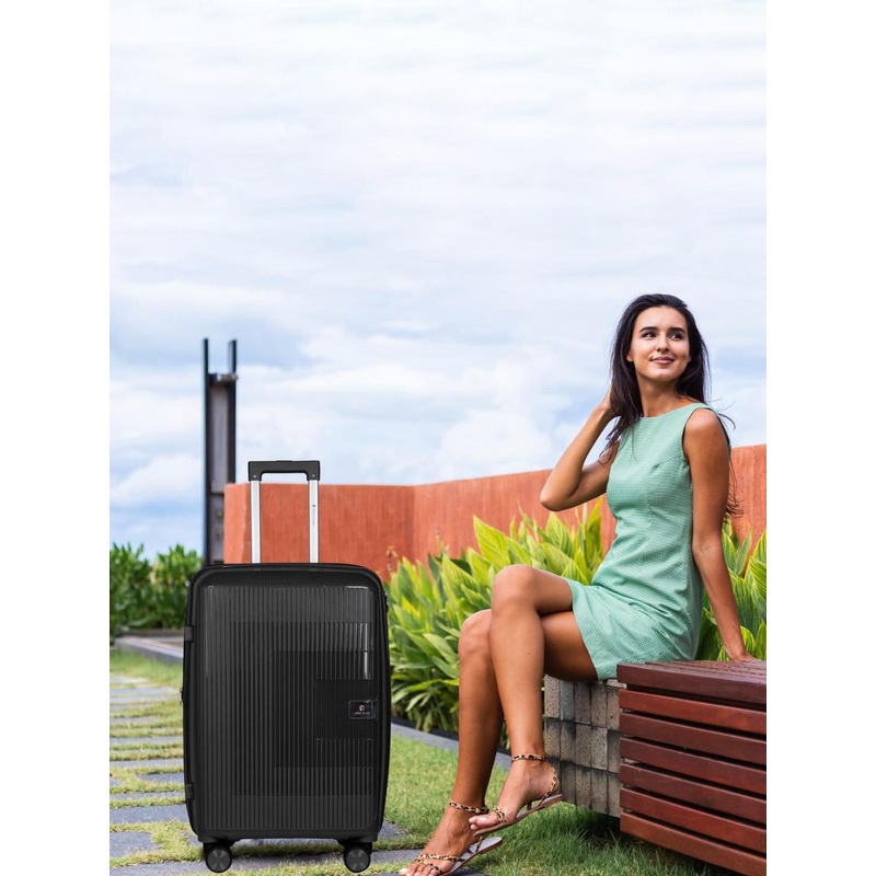 Polo Class Set Of 4 Textured Hard-Sided Trolley Suitcase With Vanity