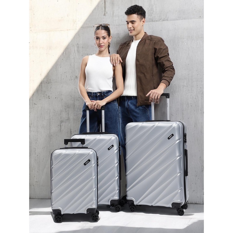 Roadster Unisex Set of 3 Hard Shell Trolley Suitcases