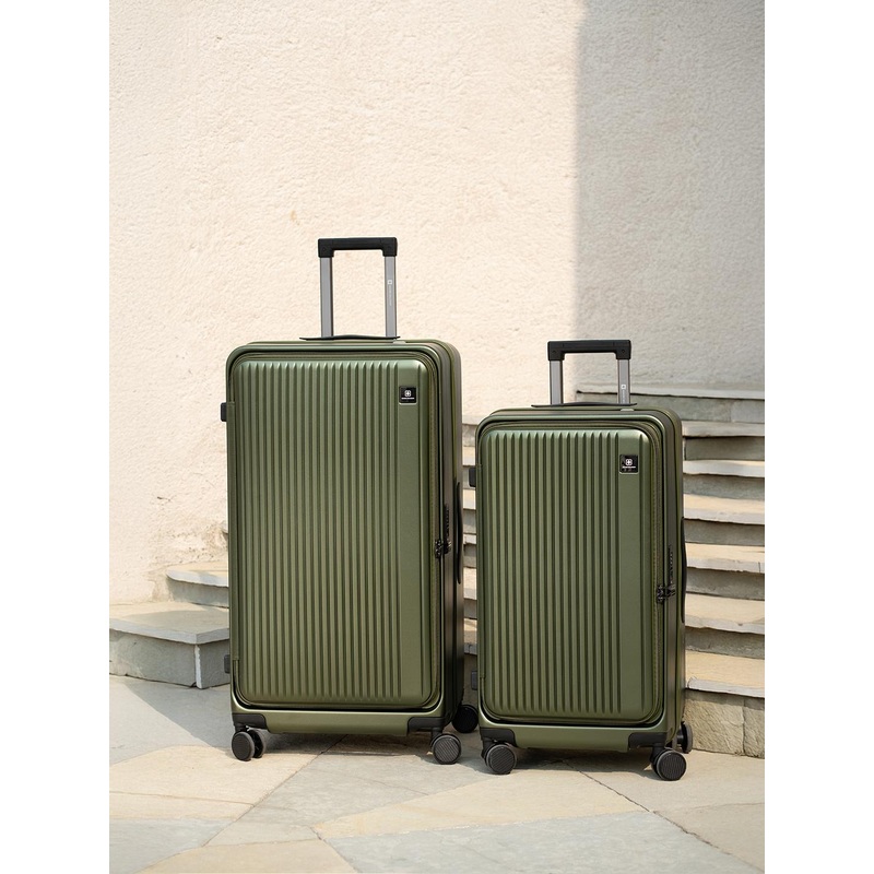 SWISS MILITARY Jade Hard Set Of 2 Textured  Hard Sided Large & Cabin Trolley Bags
