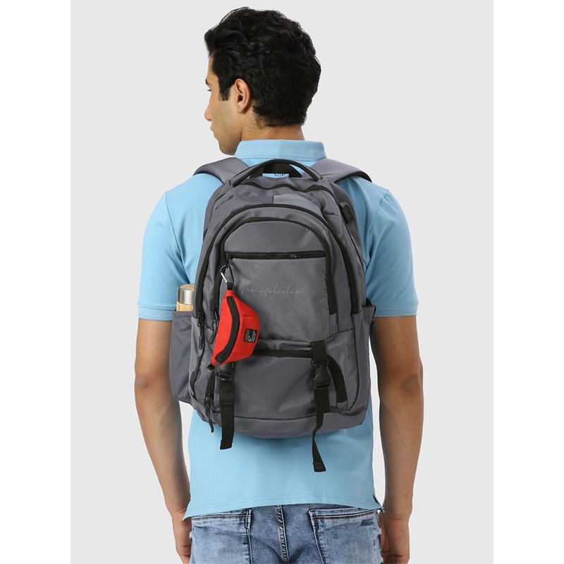THE HOLISTIK Men USB Charging Port Backpack with USB Charging Port