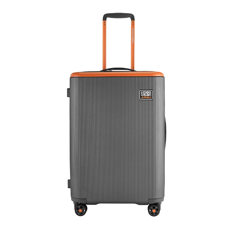 Urban Jungle By Safari Grey Light Weight Hardside Trolley Medium Polycarboante Suitcase