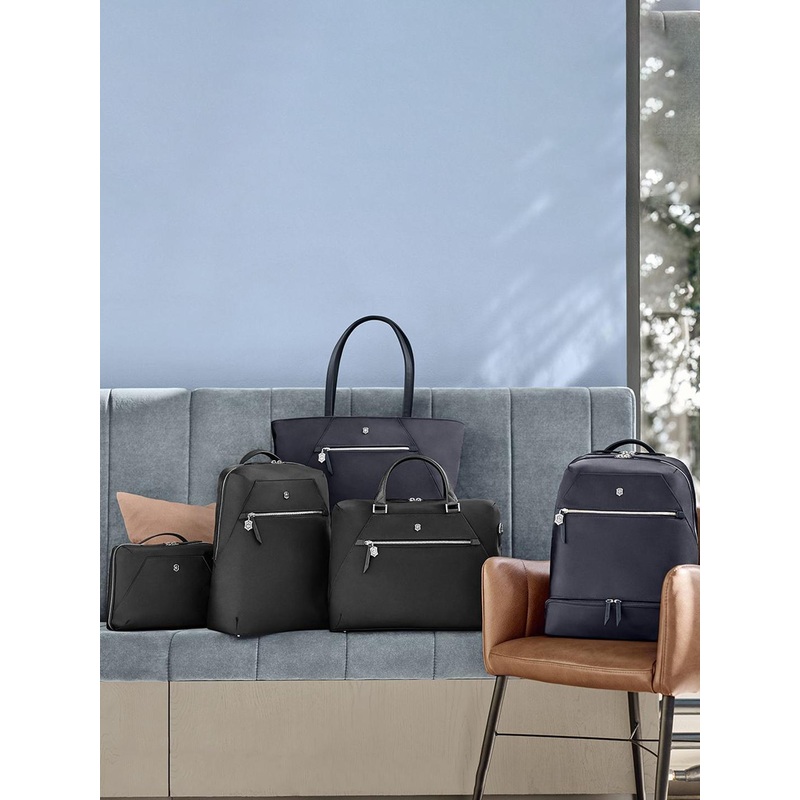 Victorinox Leather Structured Tote Bag with Bow Detail