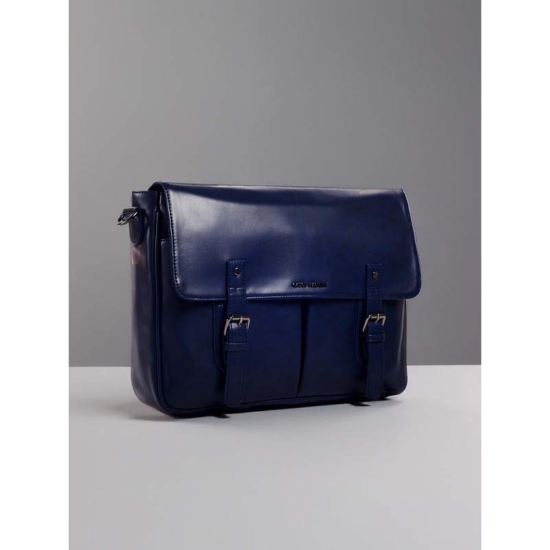 Gauge Machine Unisex PU Laptop Bag With Detachable Sling Strap