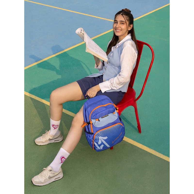 Nasher Miles Blue Engineering Laptop Backpack 36 L Polyester with Raincover