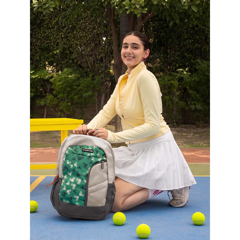 Nasher Miles Tetris Cream Laptop Backpack 36 Liters Polyester with Raincover