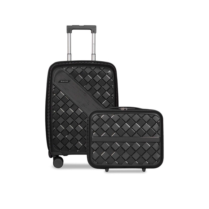 Polo Class Set of 2 Textured Hard-Sided Small Trolley Bag With Vanity