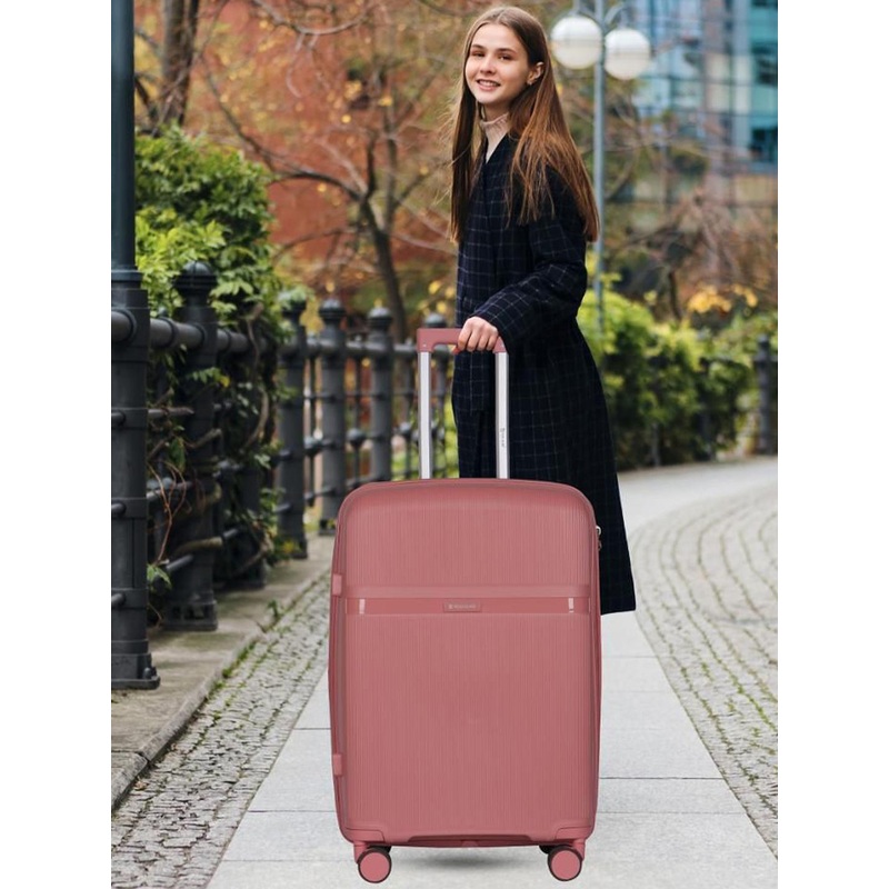 Polo Class Set Of 3 Textured Hard-Sided Trolley Bag With Vanity