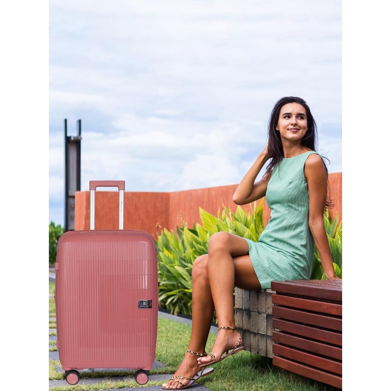 Polo Class Unisex Set Of 2 Textured Hard-Sided Trolley Bag With Vanity