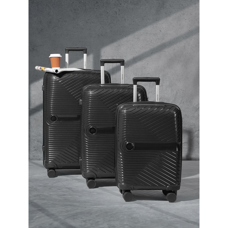 The Roadster Life Co. Set of 3 Textured Hard Sided Trolley Bag – 239L