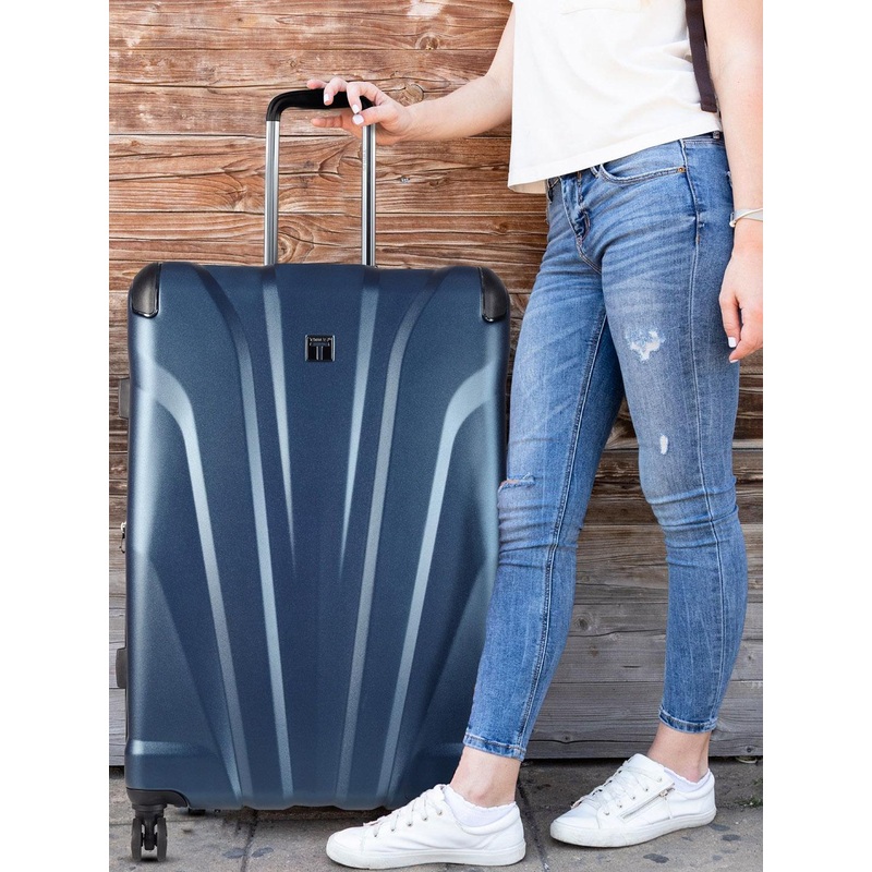 Timus Hard Luggage Hard Sided Large Trolley Suitcase