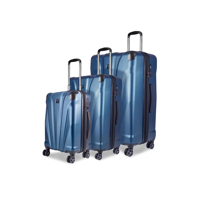Timus Hard Luggage Set Of 3 Hard Sided Trolley Suitcase