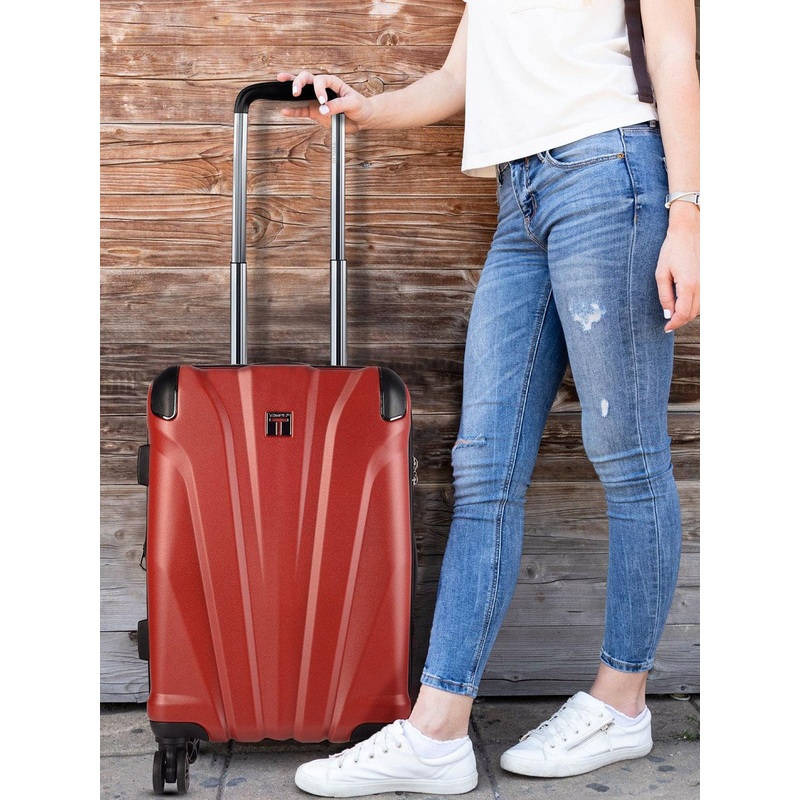 Timus Leolitee Unisex Hard Sided Cabin Trolley Suitcase