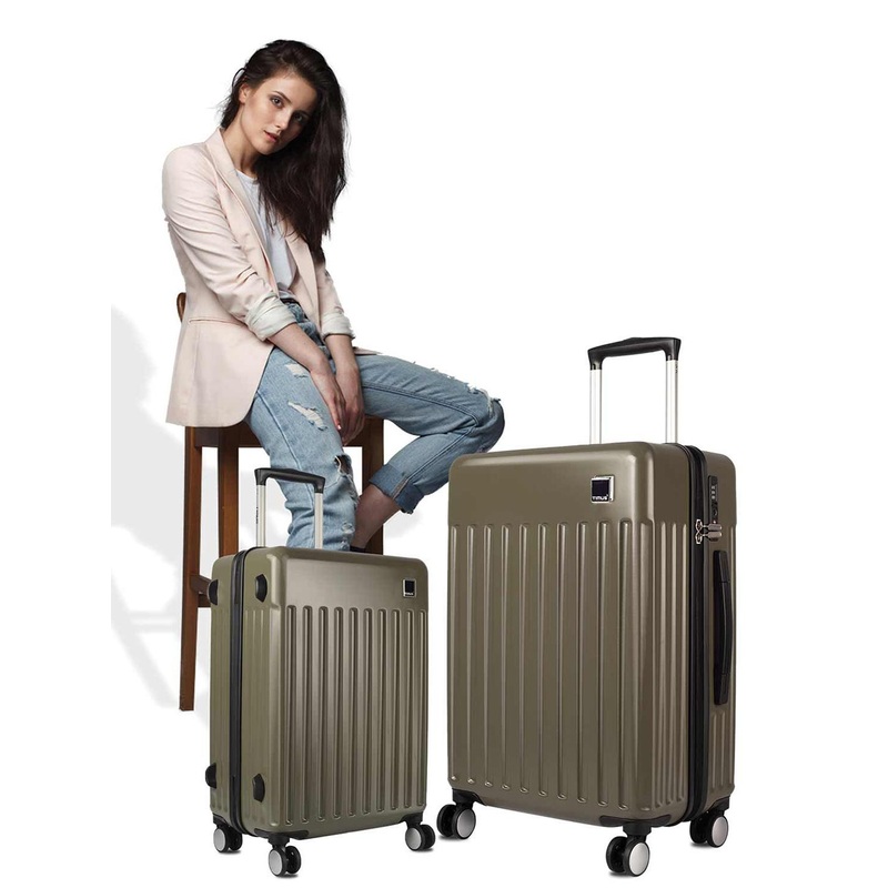 TIMUS Neolite Set Of 2 Textured Hard-Sided Trolley Bag