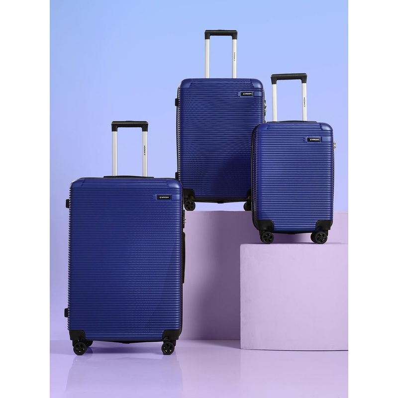 WROGN Unisex Set of 3 Hard Shell Trolley Suitcases-171.5L