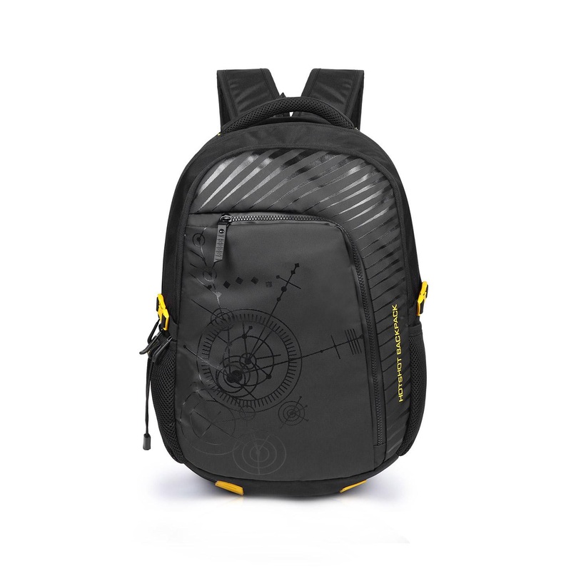 HOTSHOT Men Printed Detachable Key Ring Holder Laptop Backpack