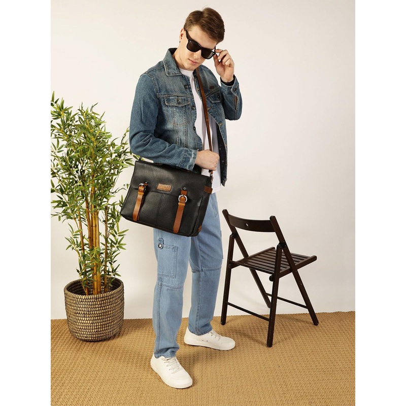 IN.HIDE Men Leather Laptop Bag