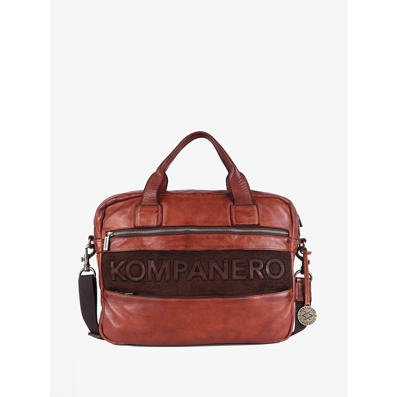 KOMPANERO Carver Unisex Leather Laptop Bag