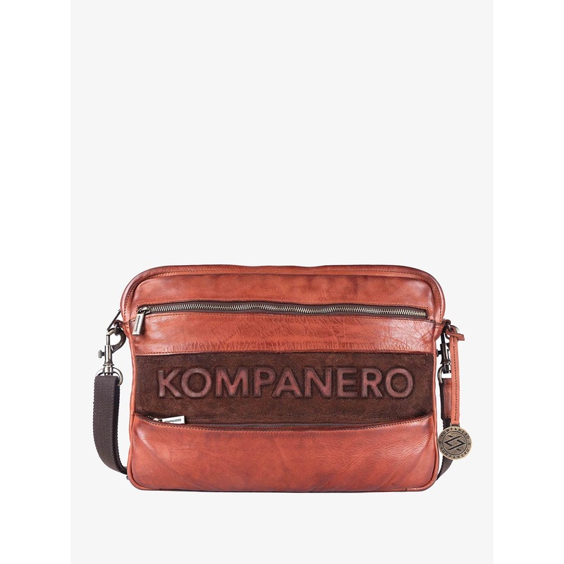 KOMPANERO Unisex Leather Laptop Bag