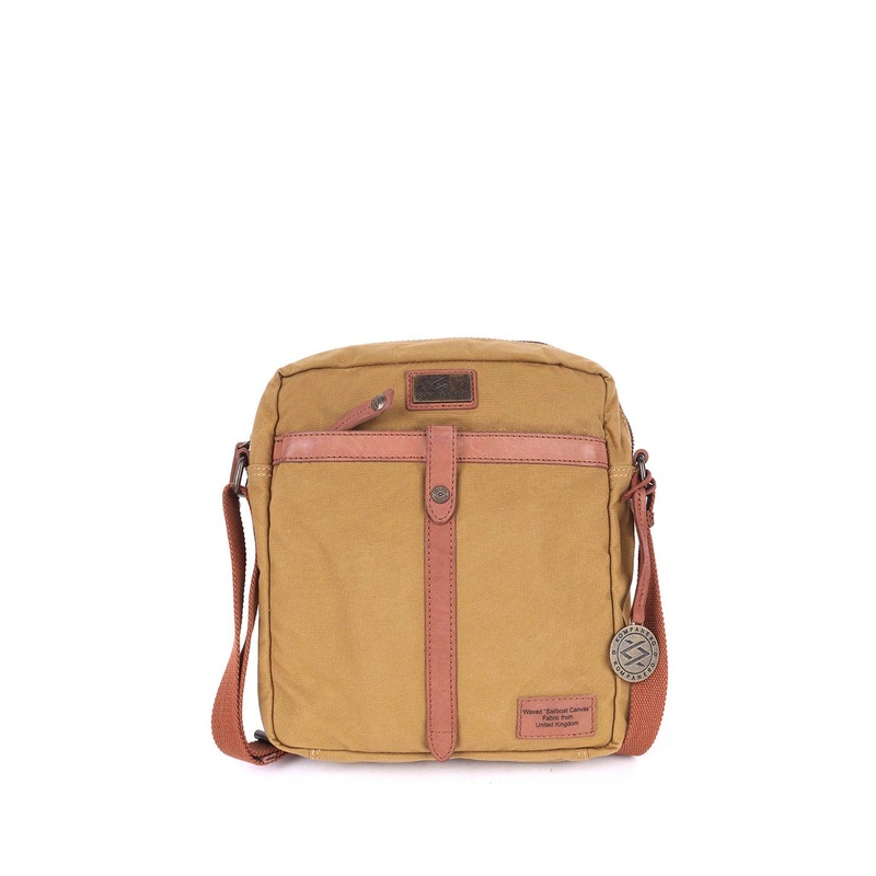 KOMPANERO Unisex Voyager Leather Messenger Bag