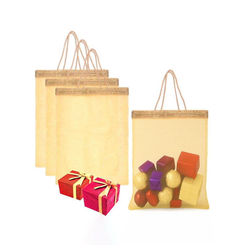 Kuber Industries Floral Shopper Tote Bag with Bow Detail