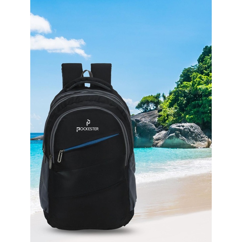 Pockester Men Brand Logo Backpack