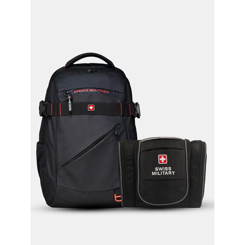SWISS MILITARY Unisex Casual Backpack with Travel Toiletry Bag