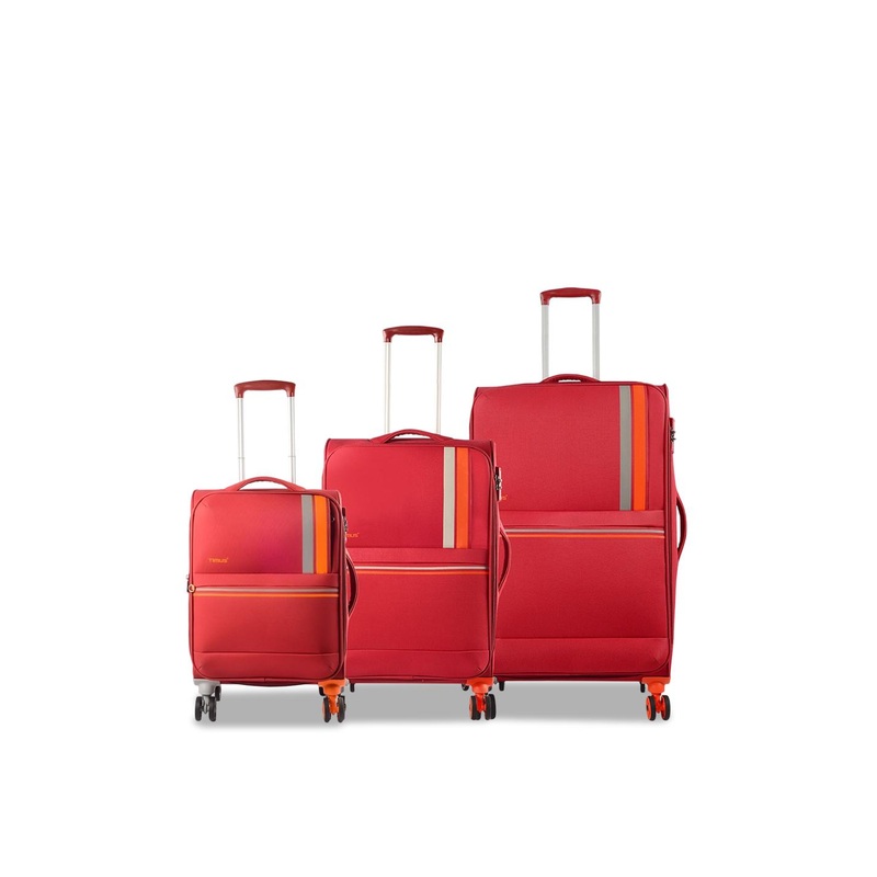 Timus Soft Luggage Set Of 3 Soft Sided Trolley Bag