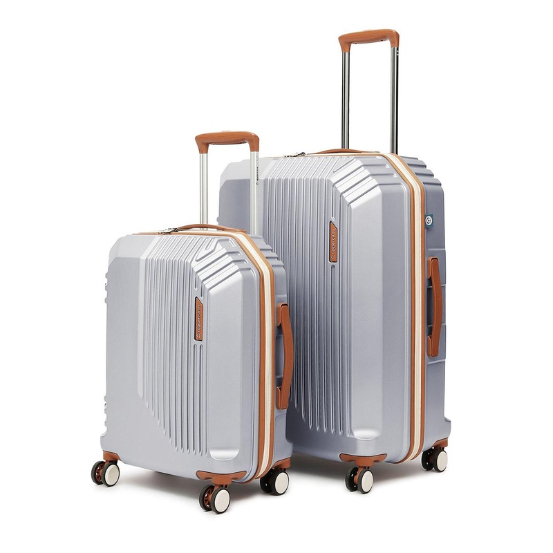 uppercase Set Of 2 Vector Textured Hard-Sided Trolley Bags