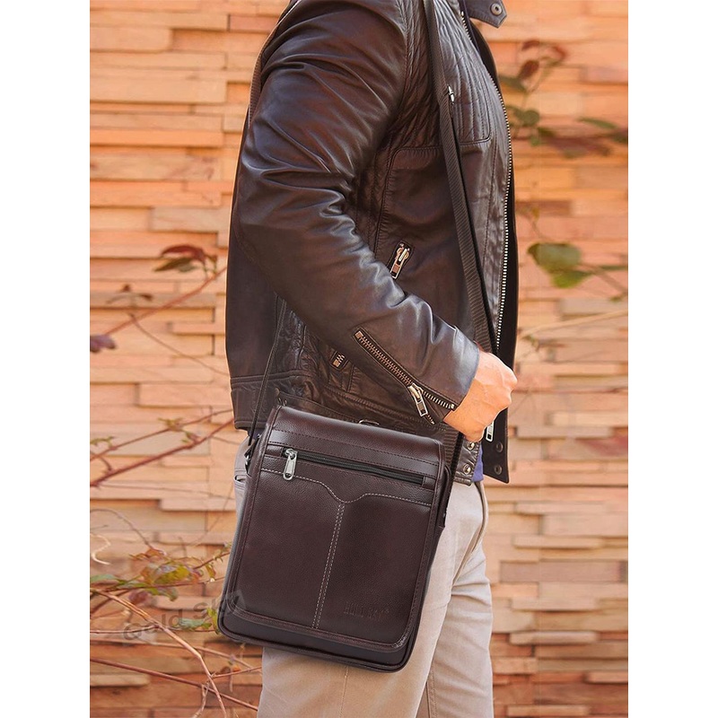 GOLD SKY Men Solid PU Sling Bag