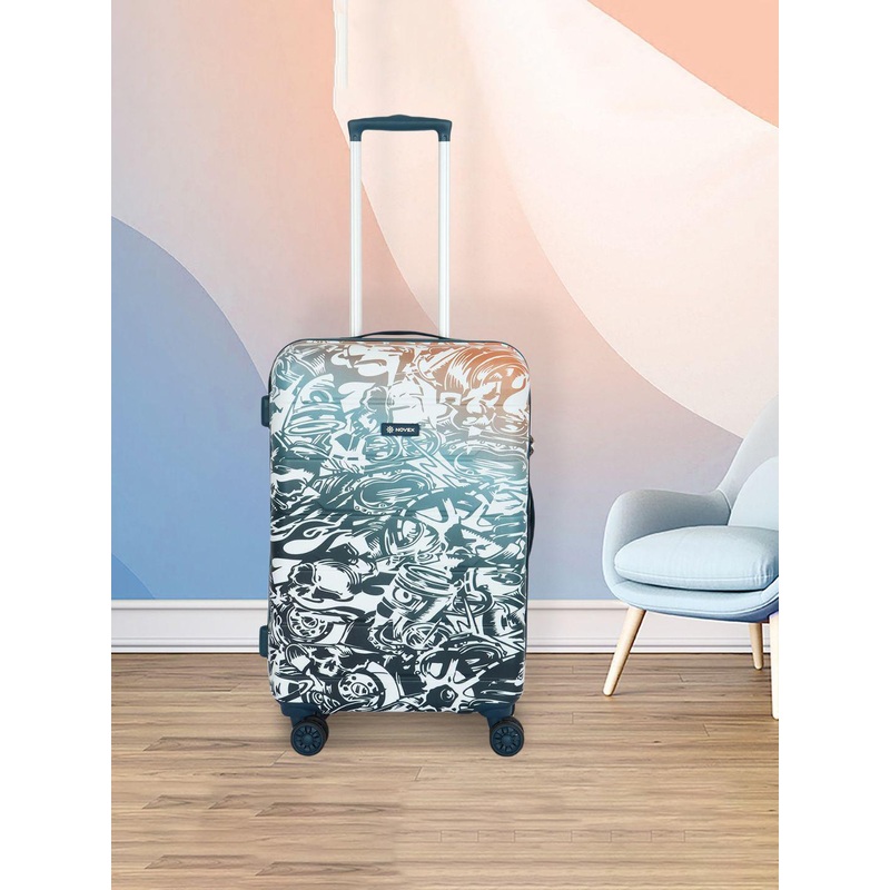 NOVEX Printed Hard-Sided Water-Resistant Medium Trolley Bag