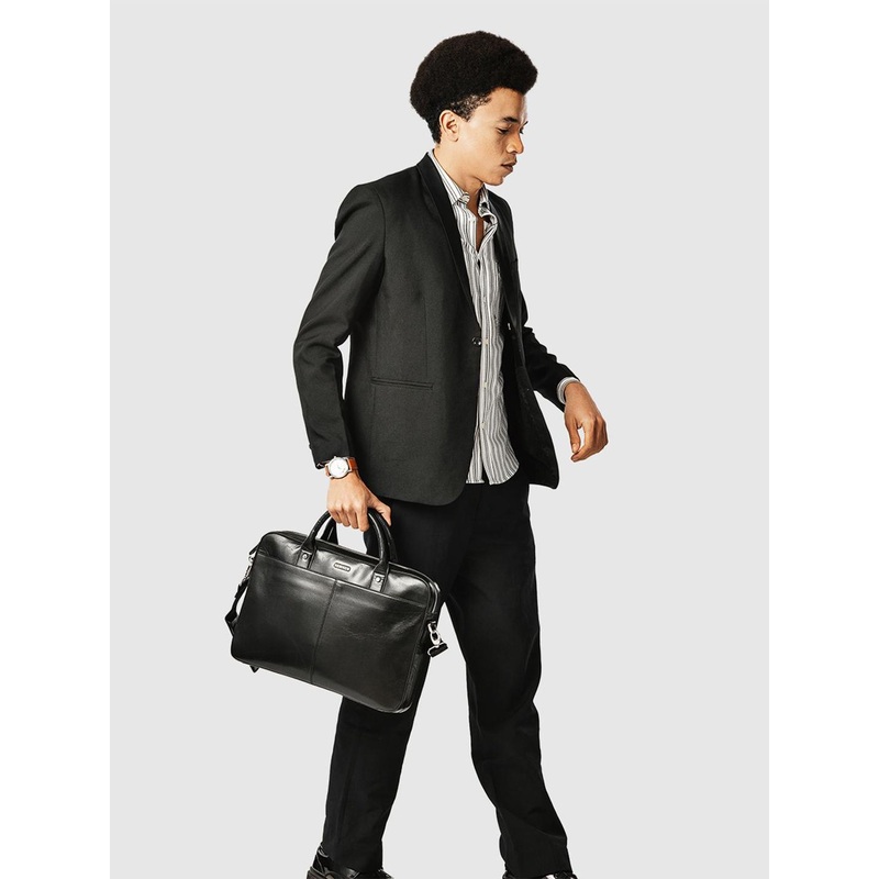 SENNES Signorile Textured Leather Laptop Bag