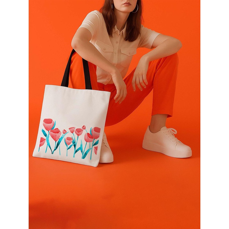 ARTBUG Unisex Floral Printed Shopper Tote Bag