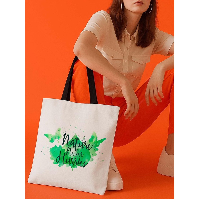 ARTBUG Unisex Typography Printed Shopper Tote Bag