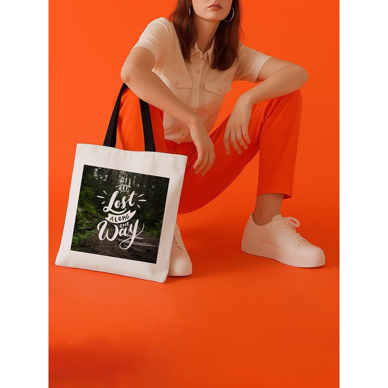 ARTBUG Unisex Typography Printed Shopper Tote Handbags