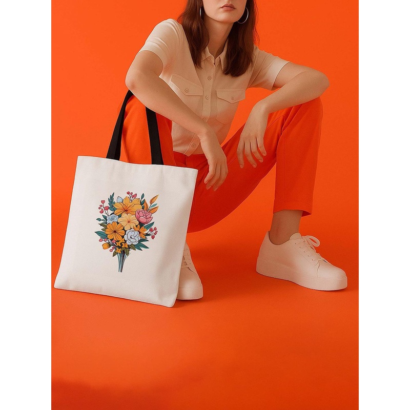 ARTBUG Women Floral Shopper Tote Bag