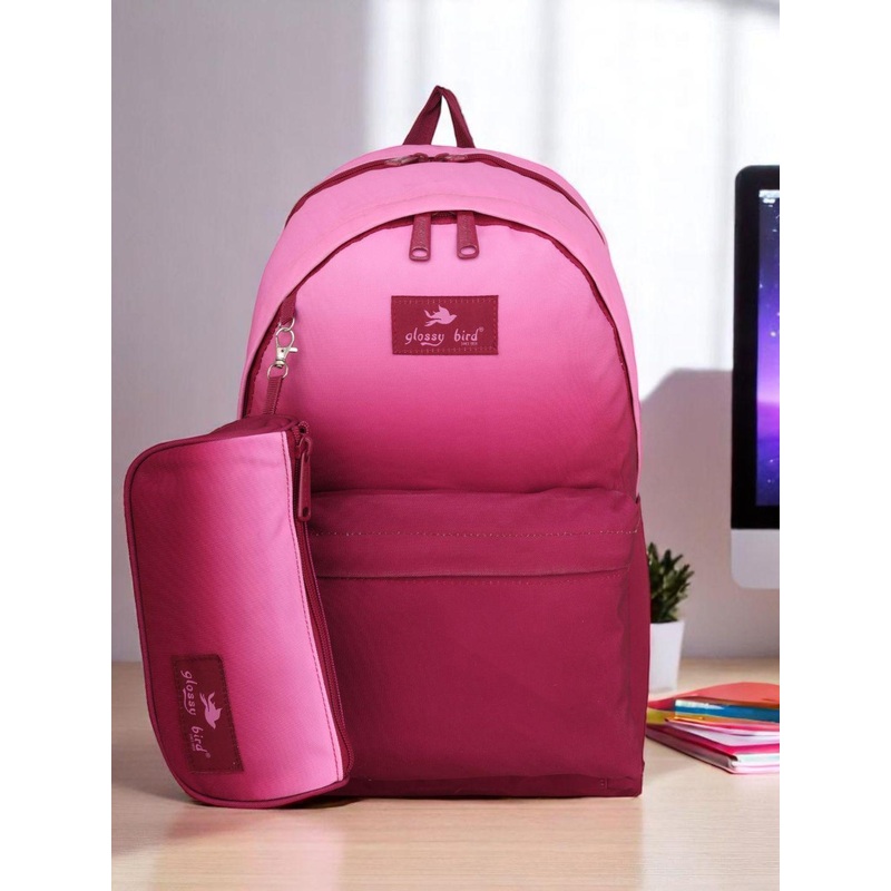 ECHOBOOMERS Unisex Embellished Backpack with Monster Key Fob