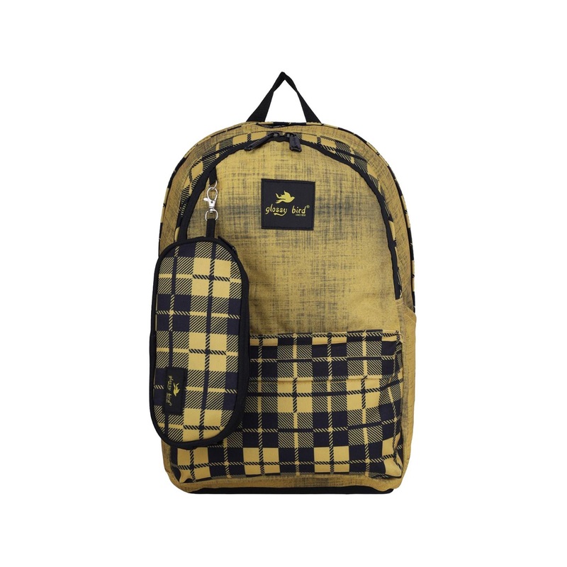 ECHOBOOMERS Unisex Geometric Backpack with Reflective Strip