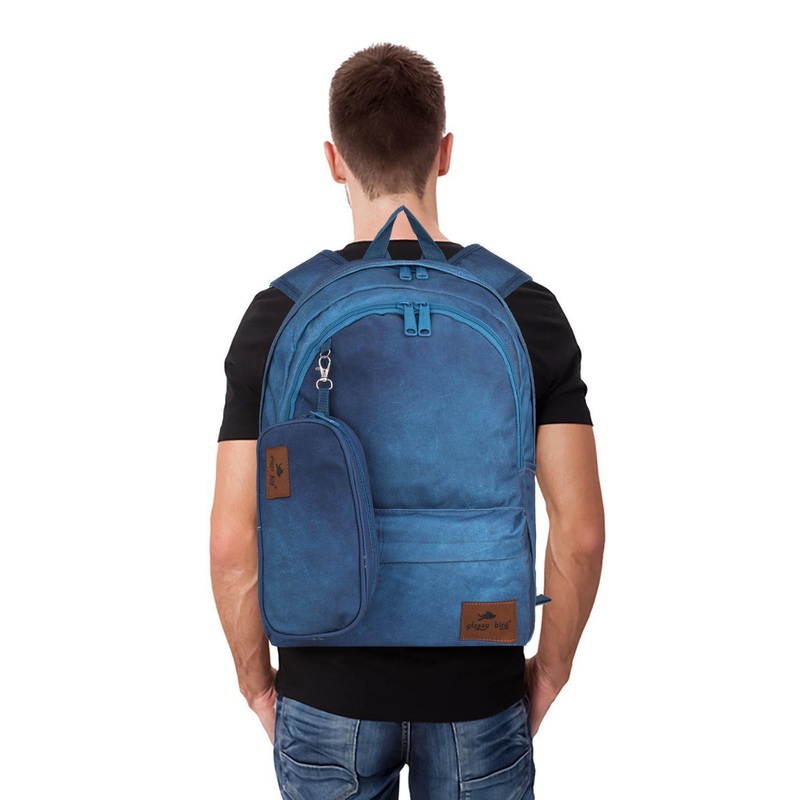 ECHOBOOMERS Unisex Textured Water-Resistant Backpack