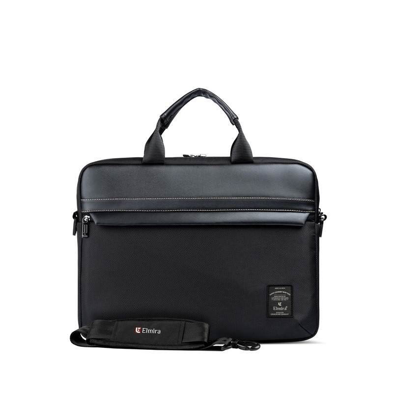 Elmira Unisex Textured Laptop Bag with Detachable Sling Strap