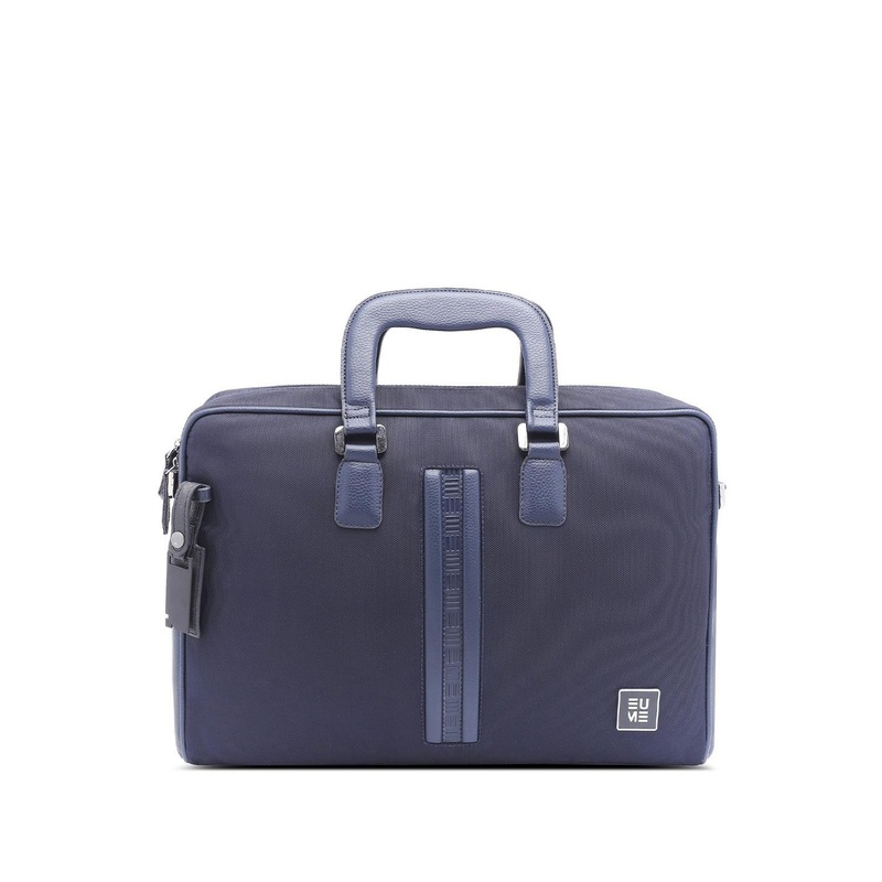 EUME Unisex Midnight Blue Briefcase Messenger Bag