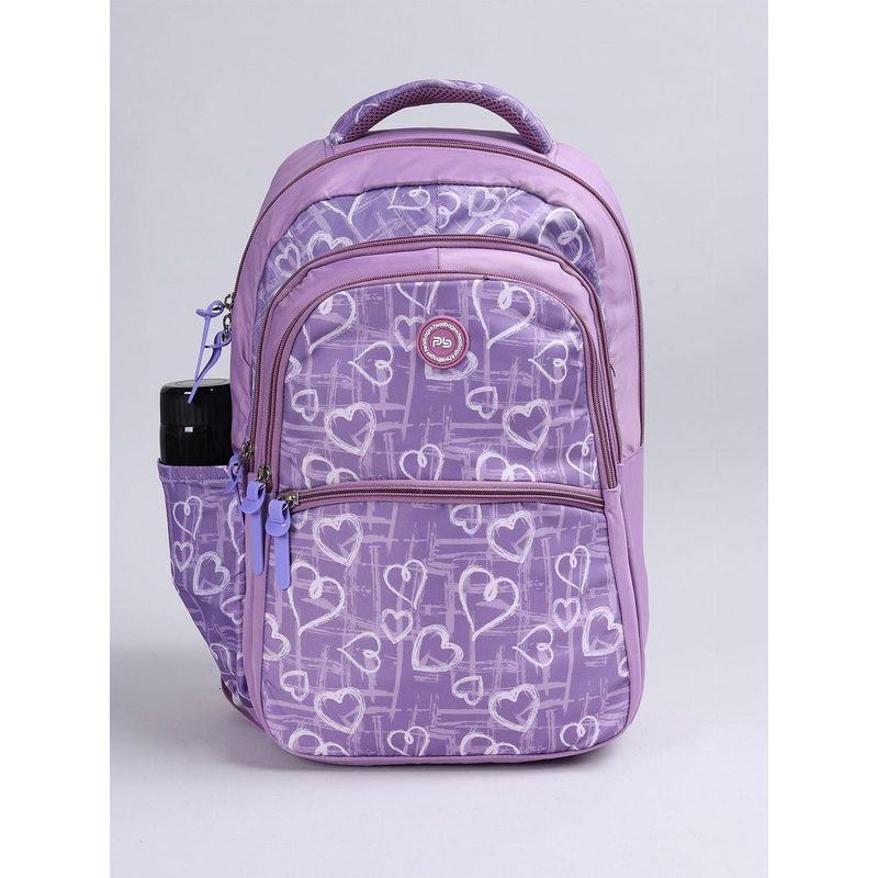 PB Pearlbags Unisex Geometric Backpack With Laptop Sleeve