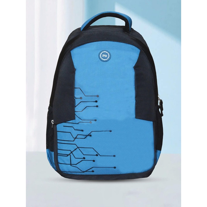 PB Pearlbags Unisex Striped Backpack with Anti-Theft