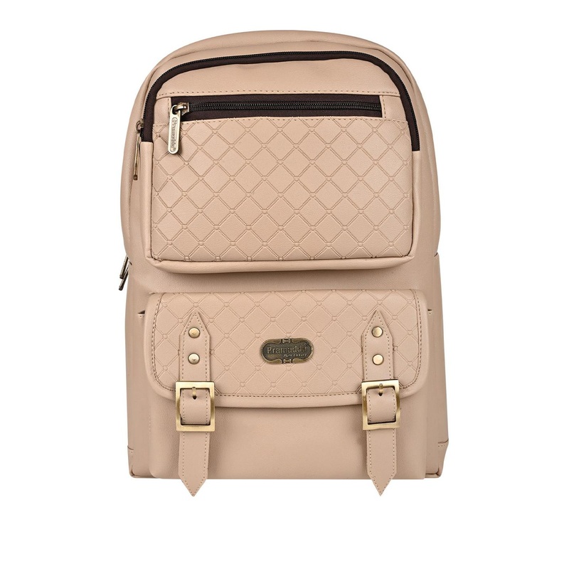 Pramadda Pure Luxury Men Textured Leather Backpack